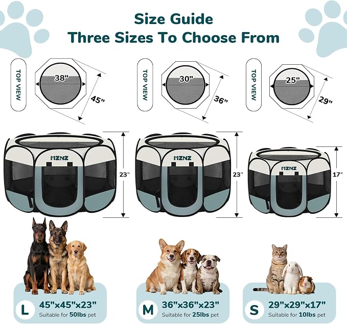 Dog Cat Playpen, Portable Puppy Pet Crate Indoor - Image 2