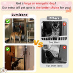 Lumizone Extra Tall Pet Gate 55.12" High Pressure Mounted 50.79"-55.11" Extra - Image 5