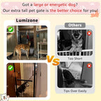 Lumizone Extra Tall Cat Gate 61.02" High Pressure Mounted Extra Wide - Image 5