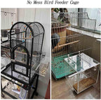 No Mess Bird Feeder for Cage, Automatic Acrylic No Mess Bird Feeder Cage for - Image 6