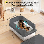 Stainless Steel Litter Box, Extra Large Litter Boxes - Image 4