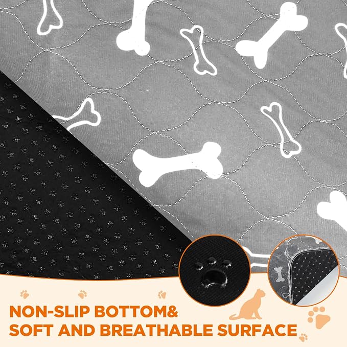 Washable Pee Pads for Dogs Large 48" x 48" 2-Pack Reusable Puppy Pads Pet - Image 2