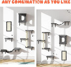 NUNU LAB Cat Wall Shelves Set, Scratching Post, Wall Shelves - Image 3