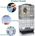 ASOCEA Bird Cage Seed Cather, Universal Adjustable Birdcage Cover Skirt Nylon - Image 3