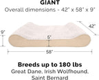 Furhaven Replacement Dog Bed Cover Ultra Plush Faux Fur & Suede Contour Luxe - Image 3