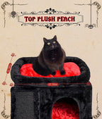 SYANDLVY Gothic Cat Tree with Coffin Bed - Image 6