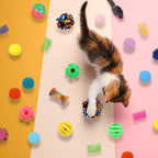 Kitten Toys, Cat Mouse Toy, Kitten Sparkle Crinkle Balls Furry Soft Pom Pom - Image 7