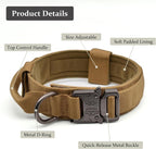 Tactical Dog Collar, Adjustable Military Training Nylon Dog Collar - Image 2