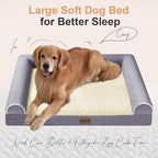 Large Dog Bed Orthopedic Washable: Jumbo Dog Bed Bolster Extra Large Dogs Egg - Image 2