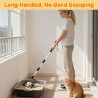 Cat Litter Scoop with Extendable Long Handle, 22.2"-42.5" No Bending Back Metal - Image 2