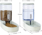Automatic Dog Cat Feeder and Water Dispenser Gravity Food Feeder and Waterer Set - Image 4