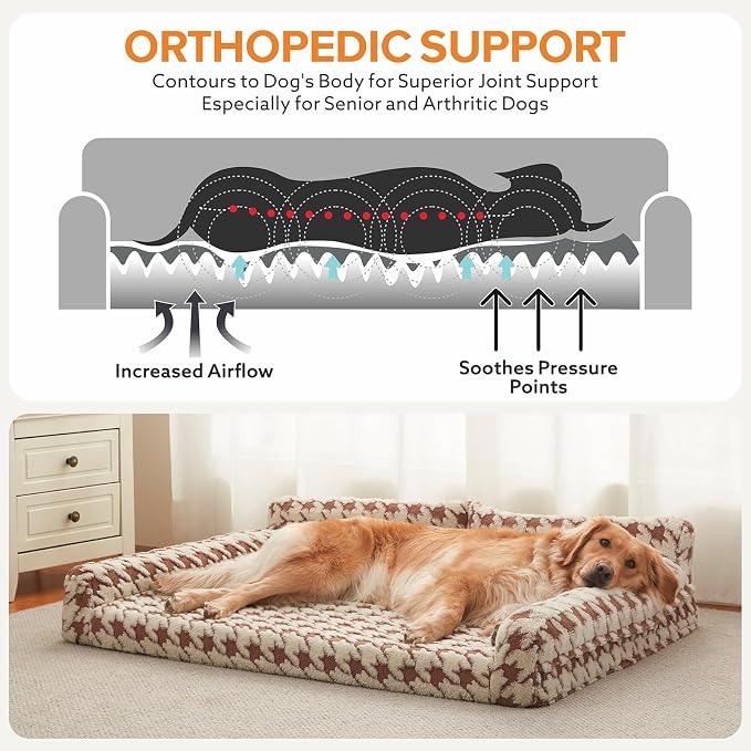 FURTIME Orthopedic Dog Bed Medium Size Dog, Medium Washable Memory Foam Pet - Image 2