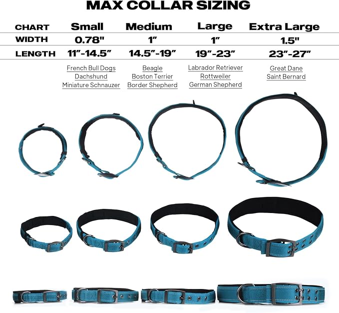 PetiFine Dog Collar for Large Dogs, Neoprene Padded and Adjustable, Reflective - Image 6