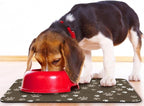 Dog Food Mat, Absorbent Water Bowl Mats Cat Pet Feeding Placemats Brown 24 * 32 - Image 6