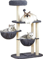 Small Cat Tree Tower with Lots of Scratching Posts - Image 9