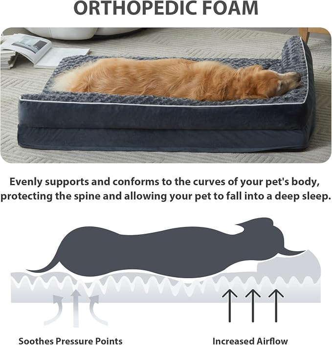 BFPETHOME Orthopedic Dog Beds for Large Dogs-Waterproof Sofa Dog Bed - Image 2
