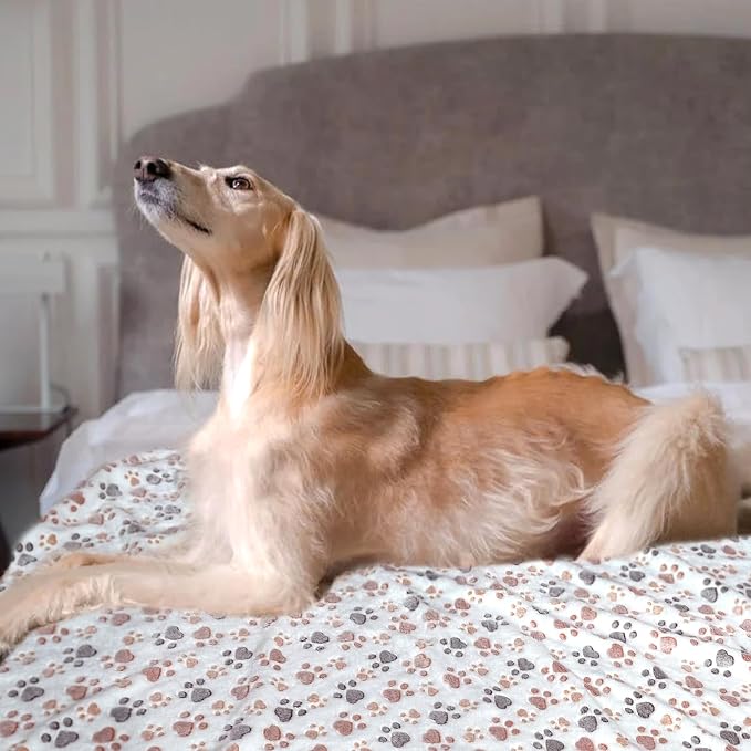 Dog Blankets for Large Dogs, Soft Fluffy Flannel Pet Blanket Mat Cover for Bed - Image 5