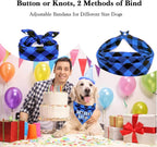 AnF Birthday Plaid Dog Bandana and Triangle Dog Scarf - Image 2