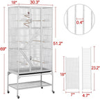 Yaheetech 69'' Extra Large Bird Cage Metal Parrot Cage w/Detachable Stand - Image 2