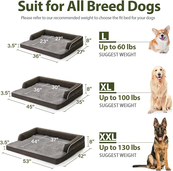 Orthopedic Dog Beds for Extra Large Dogs, Waterproof Egg Crate Foam XL Dog Bed - Image 6