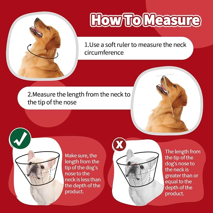Dog Cone for Large Dogs After Surgery, Soft Dog Cone Collar for Dogs to Stop - Image 3