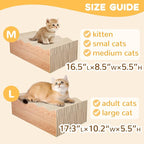 Cat Scratch Pad with Catnip, 3 Packs Corrugated Cardboards Cat Scratcher Pads - Image 2