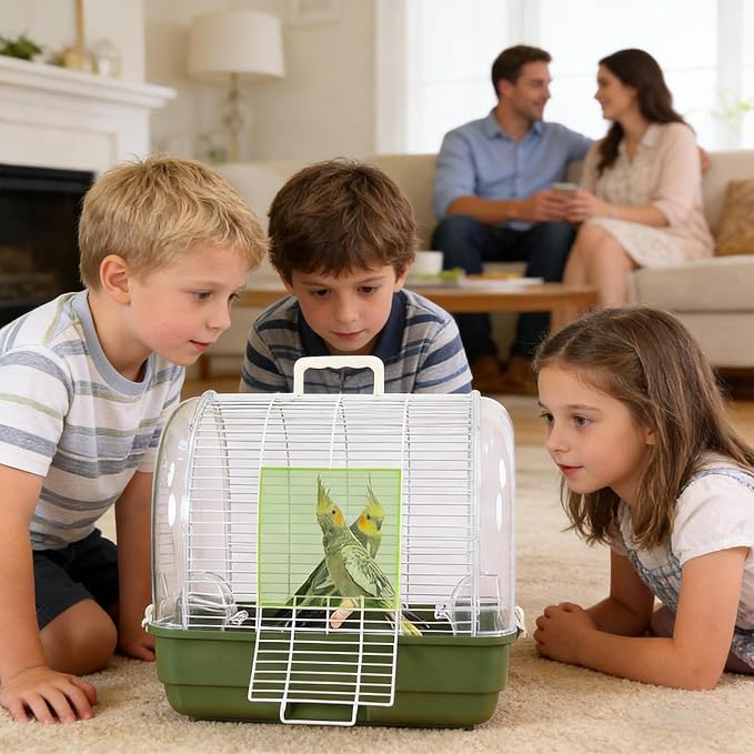 Portable Bird Cage, Bird Travel Carrier - Image 3