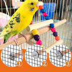 Bird Perch Wooden Parrot Perchs Stand, Small Parakeets - Image 3