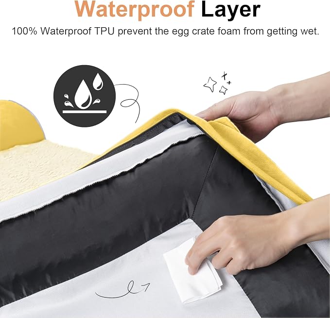 Large Dog Bed Orthopedic Washable: Beds Bolster XL Bed Medium Large Dogs Egg - Image 4