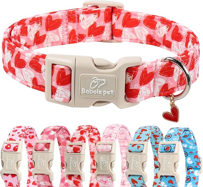 Valentines Dog Collar for Small Dogs by Babolepet