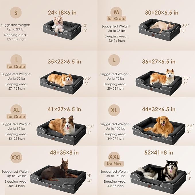 EHEYCIGA Orthopedic Dog Beds for Large Dogs, Waterproof Memory Foam Large Pet - Image 2