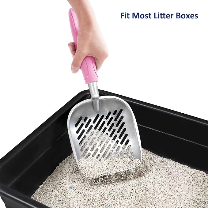 WePet Cat Litter Scoop, Aluminum Alloy Sifter, Kitty Metal Scooper, Deep Shovel - Image 5