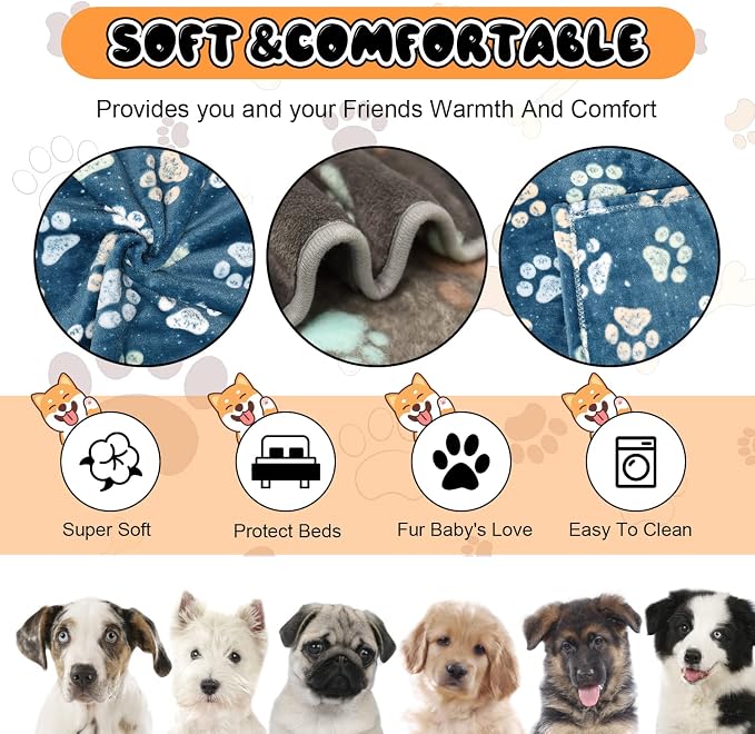 Rezutan Premium Dog Blankets for Large Dogs & Cat Flannel Blanket Washable - Image 2