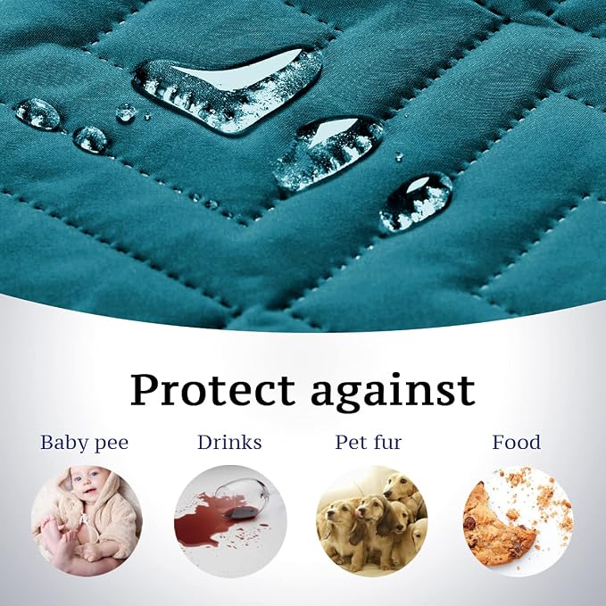 H.VERSAILTEX Reversible Chair Cover Furniture Protector Anti-Slip Couch Cover - Image 3