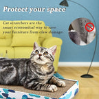 PEEKAB Cat Scratcher Cardboard Reversible Cat Scratch pad Kitty Corrugated - Image 3
