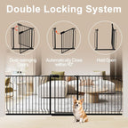 WAOWAO Baby Gate 29.13-43.3" Extra Wide Pressure Mounted Walk Through Swing - Image 5