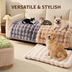 Self-Warming Cat Bed, Plush Faux Fur Pet Bed Mat - Image 6