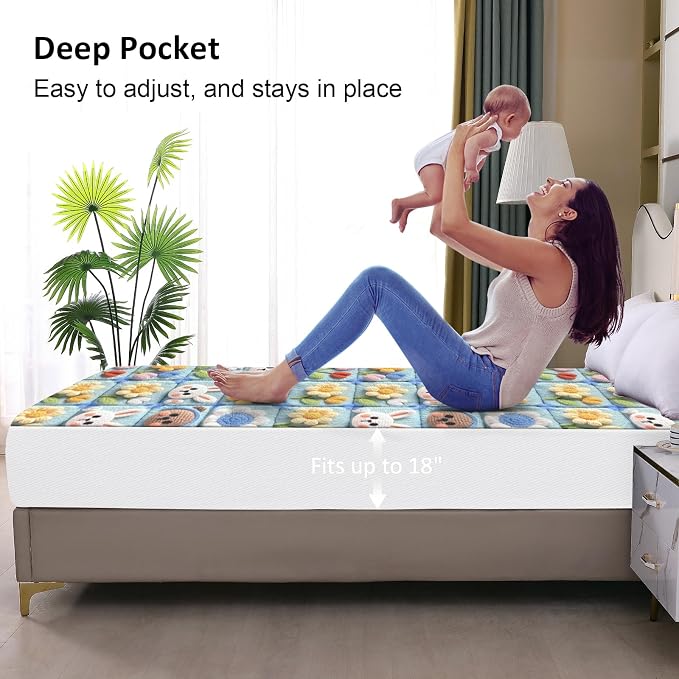 Twin Mattress Protector Waterproof, Fitted Sheet Style Breathable Mattress Cover - Image 4