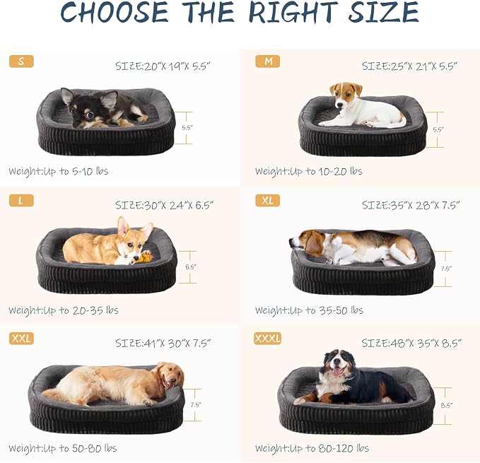 Orthopedic Dog Bed for Extra Large Dogs Breeds, High Density Egg Crate Foam Dog - Image 5