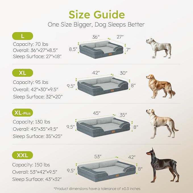 Dog Beds for Large Dogs, Orthopedic Dog Bed - Image 8