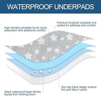 Waterproof Bed Pads Washable, Absorbent Chuck Pads - Image 3
