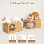 EHEYCIGA Cardboard Cat Scratcher House, 17-Inch Corrugated Cat Scratcher - Image 8