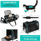 Soft - Sided Pet Carrier for Cats and Small Dogs, Airline - Approved, Foldable - Image 2