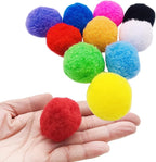 PET SHOW 100pcs 1.5"/3.8cm Cat Toy Balls Bulk Soft Kitten Pompon Toys Indoor - Image 5