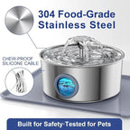 LucidShine 108oz/3.2L Stainless Steel Cat Water Fountain - Image 7