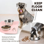 VIVAGLORY Dog Food Mat Flexmat Dog Bowl Mat, Placemat Food Tray - Image 2