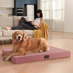 Outdoor Large Washable Dog Bed, Orthopedic Egg Crate Foam Dog Crate Mat - Image 5