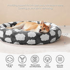 JOEJOY Donut Large Dog Bed, Cute Round Calming Dog Bed - Image 2