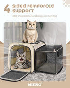 MIDOG Cat Carrier Soft for Small to Medium-Sized Cats, TSA Airline Approved - Image 8