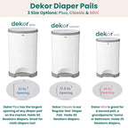 Diaper Dekor Plus Hands-Free Diaper Pail | Largest & Easiest to Use | Just - Image 5